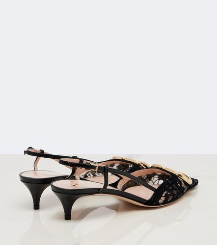 Escarpins slingback VLogo en dentelle - Valentino Garavani - Modalova