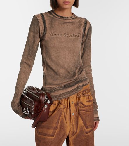 T-shirt en coton mélangé à imprimé - Acne Studios - Modalova