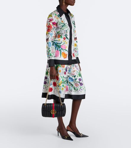 Jupe-culotte Flora en sergé de soie - Gucci - Modalova