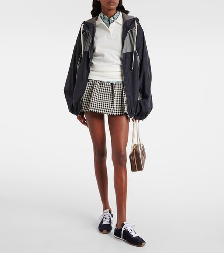 Mini-jupe Bubble en coton à carreaux - Miu Miu - Modalova