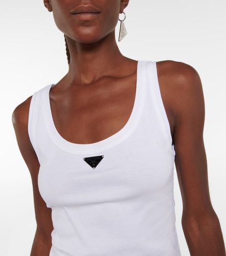Prada Top en coton à logo - Prada - Modalova