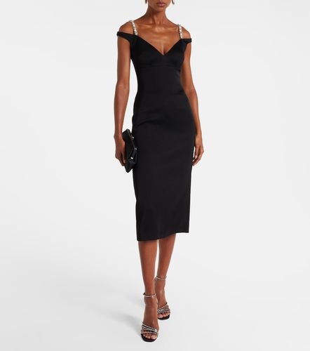Robe midi en satin à cristaux - David Koma - Modalova