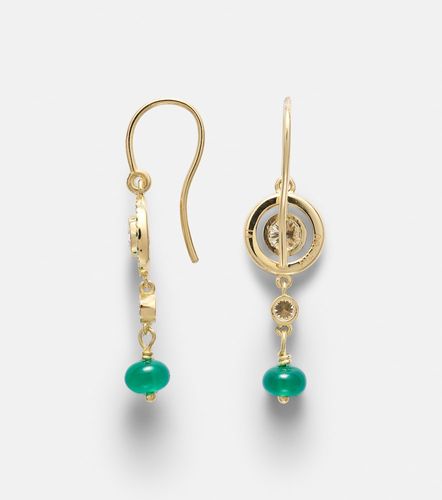 Boucles d'oreilles Orbit en or 18 ct et pierre précieuse - Ileana Makri - Modalova