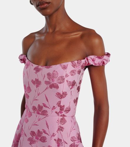 Robe longue Yolanda en brocart à fleurs - Markarian - Modalova