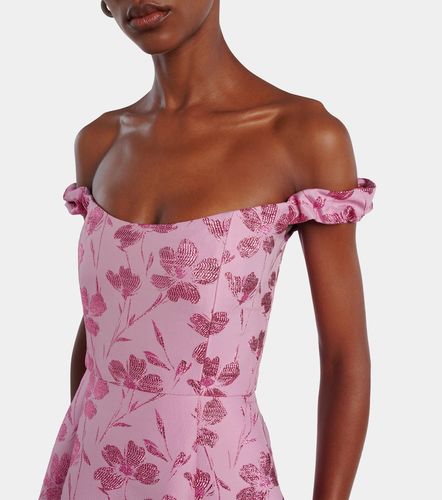 Robe longue Yolanda en brocart à fleurs - Markarian - Modalova