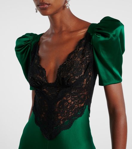 Robe de cocktail en soie et dentelle - Rodarte - Modalova