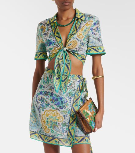 Etro Top court en coton à fleurs - Etro - Modalova