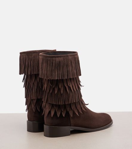 Bottes Maverick en daim à franges - Aquazzura - Modalova