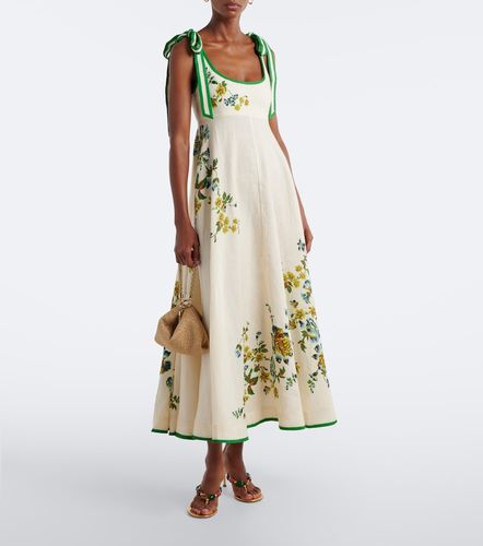Alémais Robe longue Phyllis en lin à fleurs - Alemais - Modalova