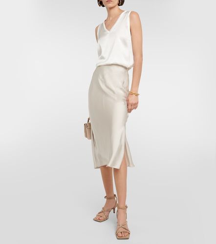 Jupe midi en satin - Brunello Cucinelli - Modalova