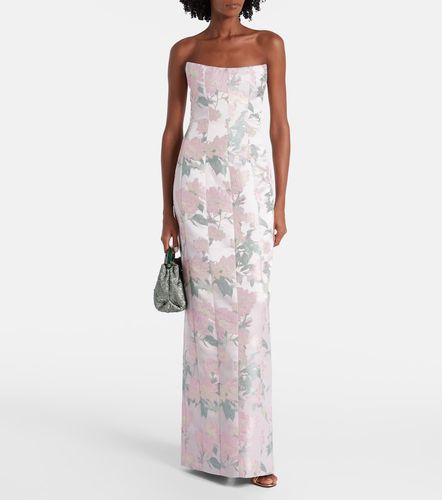 Robe longue Odessa en brocart à fleurs - Markarian - Modalova