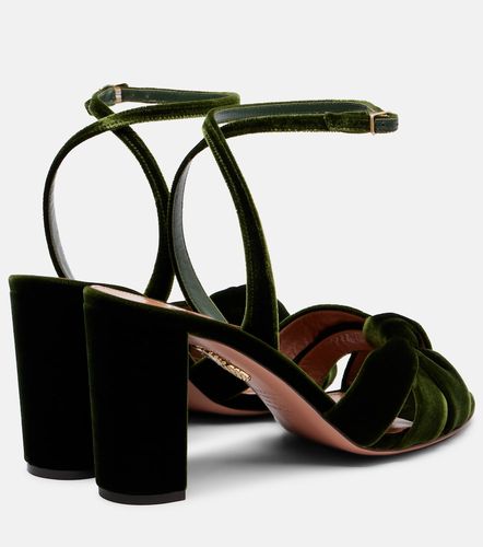 Sandales Nina 85 en velours - Aquazzura - Modalova