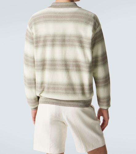 Cardigan rayé en coton et soie - Auralee - Modalova