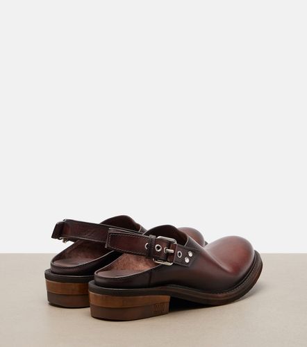 Miu Miu Mules Foule en cuir - Miu Miu - Modalova