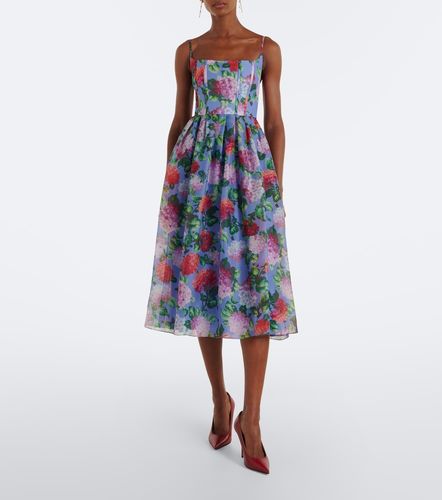 Robe de cocktail en soie à fleurs - Carolina Herrera - Modalova