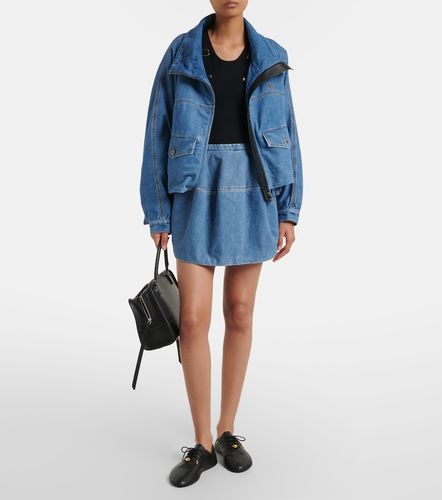 Mini-jupe en denim à motif Double L - Loewe - Modalova