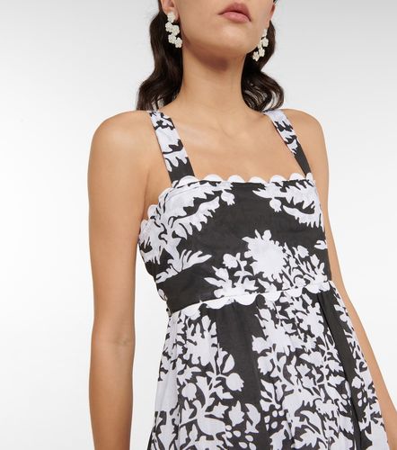 Robe midi imprimée en coton - Juliet Dunn - Modalova