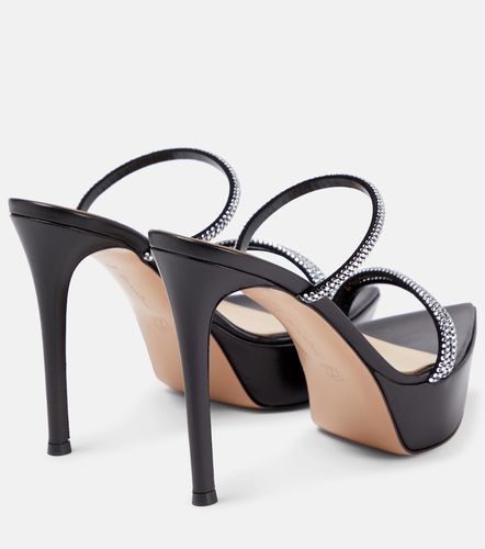 Mules à plateau en cuir à ornements - Gianvito Rossi - Modalova