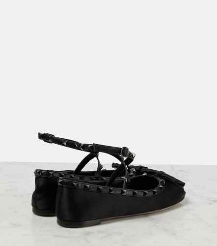 Ballerines Rockstud en satin - Valentino Garavani - Modalova