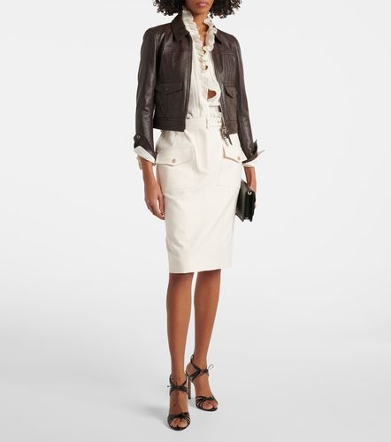 Jupe midi en coton mélangé - Tom Ford - Modalova
