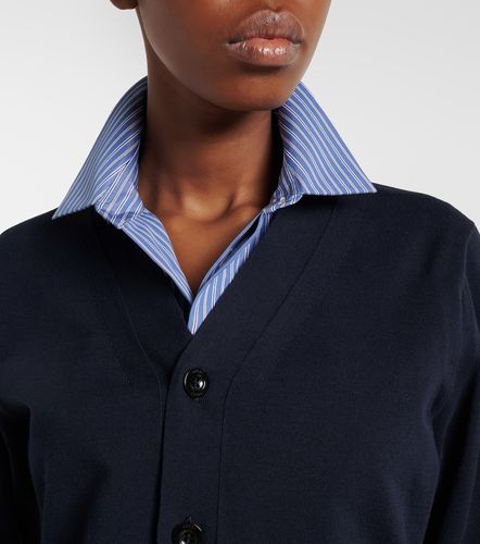 Cardigan superposé en coton à rayures - Sacai - Modalova