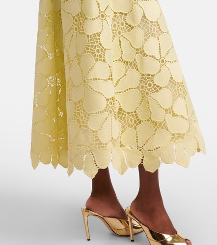 Robe en soie mélangée à motif floral - Elie Saab - Modalova