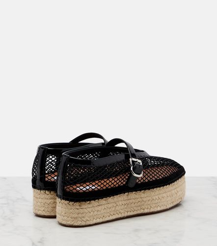 Alaïa Espadrilles compensées en résille et cuir - Alaia - Modalova
