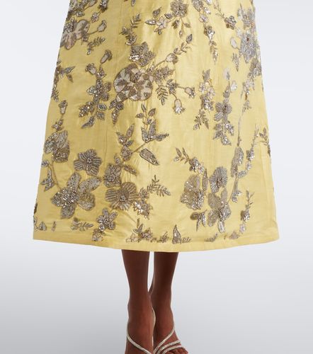 Là Fuori Robe midi bustier Aurelia en soie à sequins - La Fuori - Modalova