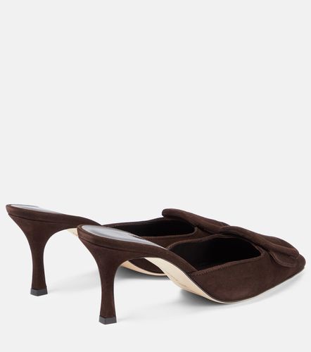 Mules Maysale 70 en daim - Manolo Blahnik - Modalova