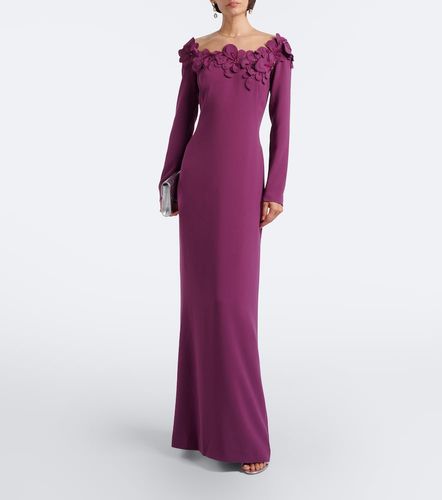 Robe longue à appliqués floraux - Costarellos - Modalova
