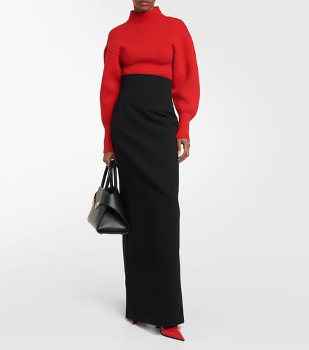 Jupe longue taille haute en laine mélangée - Ferragamo - Modalova