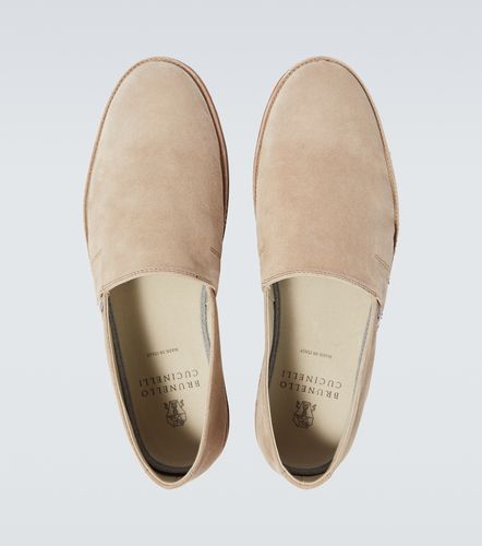 Chaussures slip-on en daim - Brunello Cucinelli - Modalova