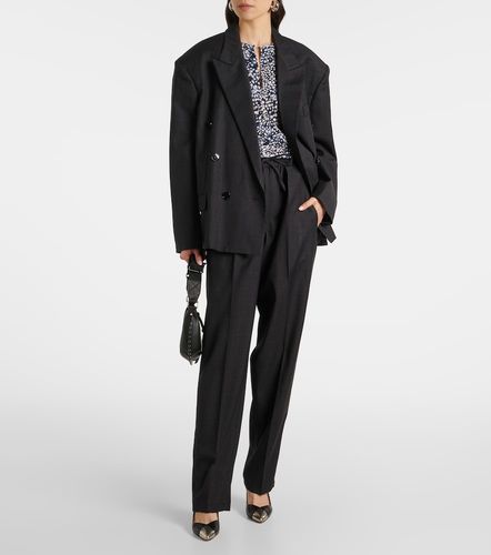 Pantalon droit Liska en laine mélangée à carreaux - Isabel Marant - Modalova