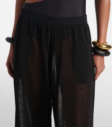 Alaïa Pantalon ample en lin et soie - Alaia - Modalova