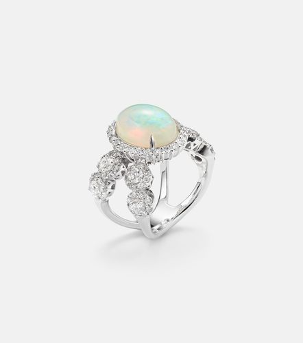 Bague Reign Supreme en or blanc 18 ct, diamants et opale - Yeprem - Modalova