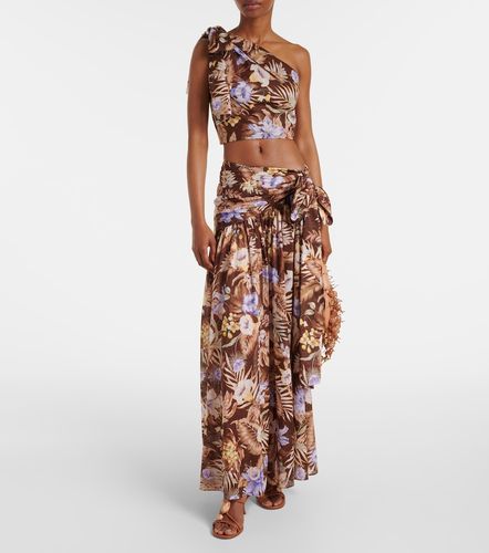 Jupe longue Coco en coton à fleurs - Zimmermann - Modalova