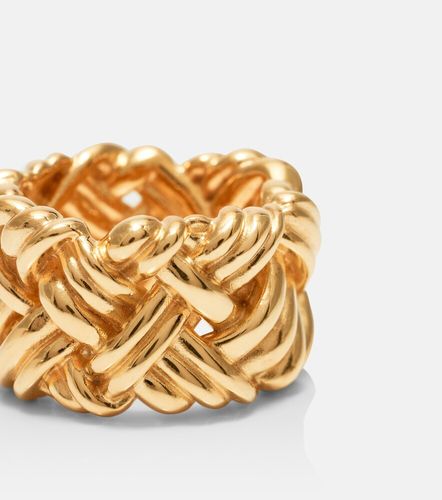Bague Intreccio en argent sterling plaqué or - Bottega Veneta - Modalova