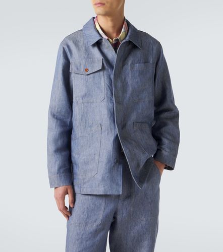 Veste en denim de lin à cornaline - God's True Cashmere - Modalova
