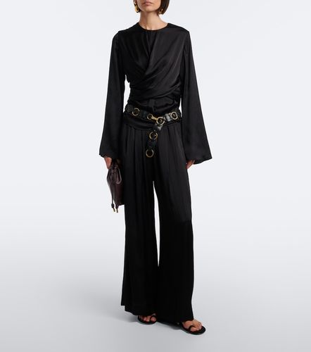 Pantalon ample Nolia en satin - Isabel Marant - Modalova