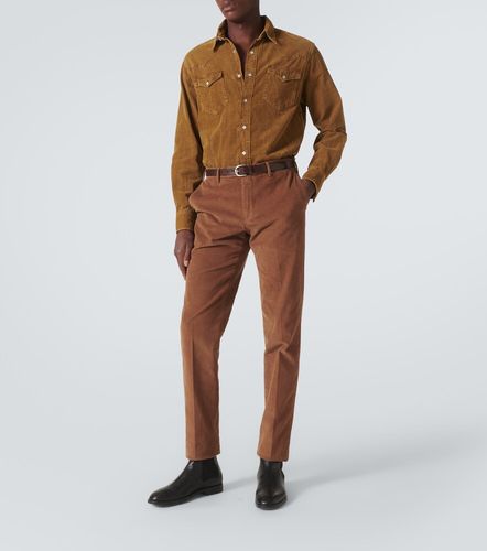 Pantalon droit en velours côtelé de coton - Slowear - Modalova