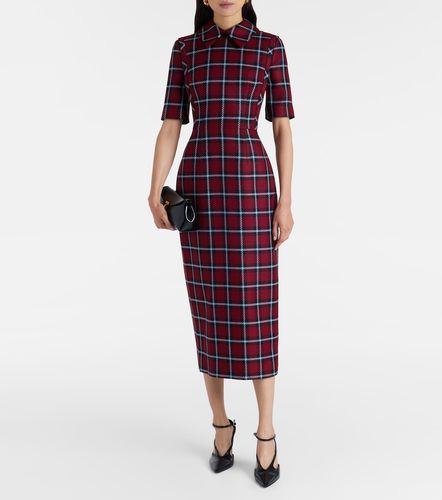 Robe midi Valletta en laine mélangée à carreaux - Emilia Wickstead - Modalova