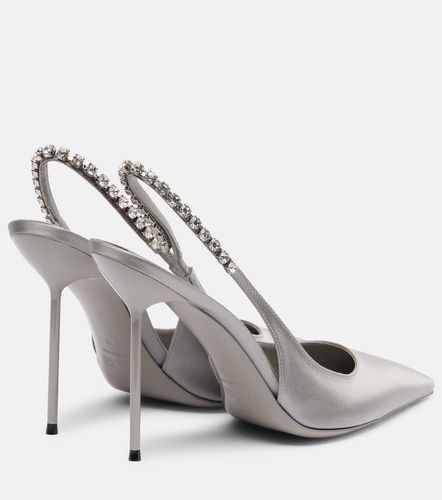 Escarpins slingback Lidia 105 en satin à ornements - Paris Texas - Modalova