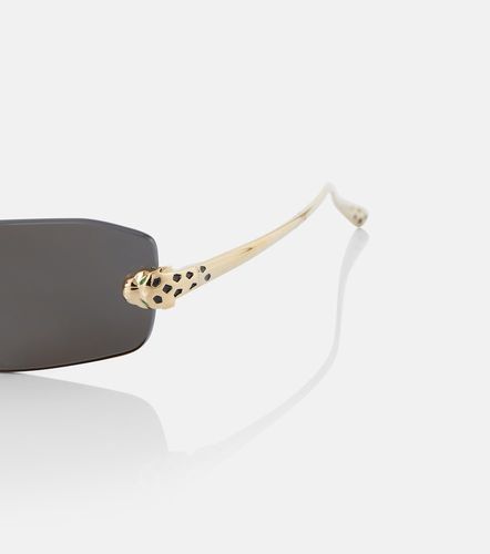 Lunettes de soleil rectangulaires Panthère de Cartier - Cartier Eyewear Collection - Modalova