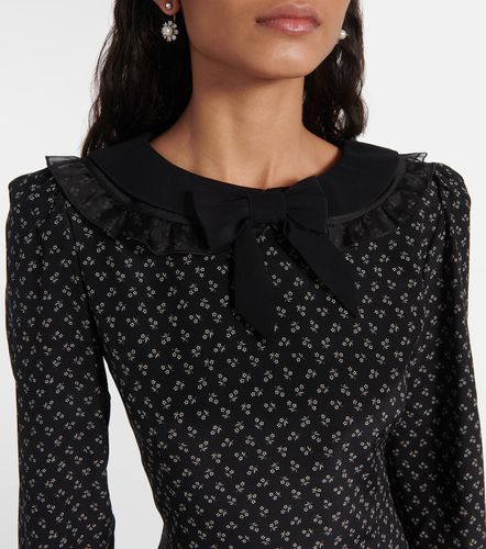 Robe en soie à motif floral - Alessandra Rich - Modalova