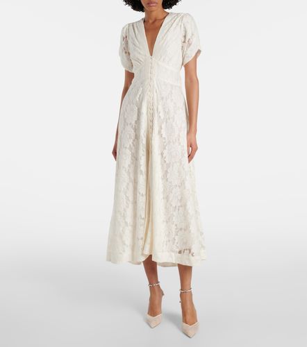 Robe longue Novara en coton mélangé à fleurs - Rixo - Modalova