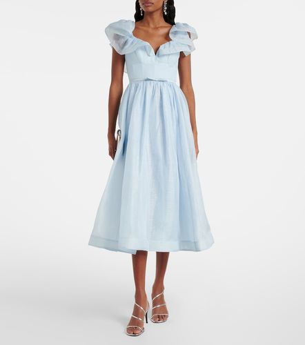 Robe midi Dawning en lin et soie - Zimmermann - Modalova