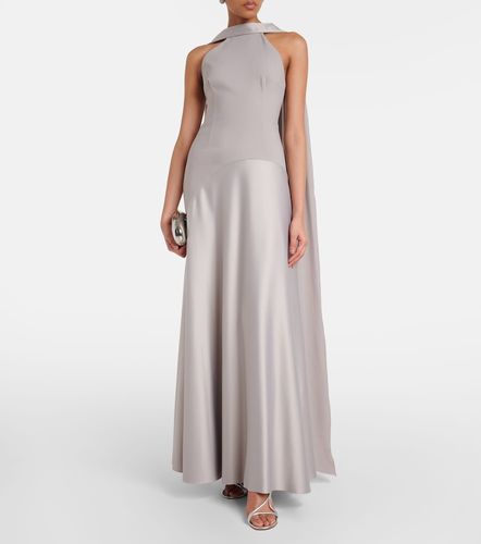 Robe longue Cece en satin et crêpe - Solace London - Modalova