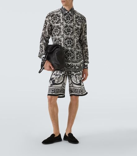Chemise Martini Majolica en soie - Dolce&Gabbana - Modalova