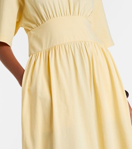 Robe midi en coton à fronces - Toteme - Modalova