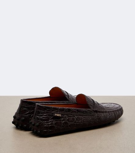 Mocassins Gommino en cuir façon croco - Tod's - Modalova